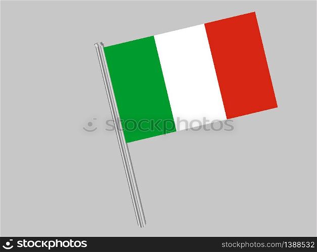 Italy National flag. original color and proportion. Simply vector illustration background, from all world countries flag set for design, education, icon, icon, isolated object and symbol for data visualisation