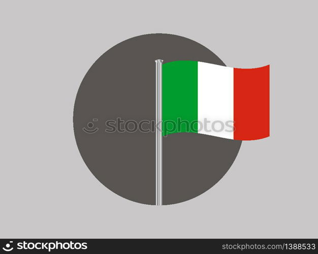 Italy National flag. original color and proportion. Simply vector illustration background, from all world countries flag set for design, education, icon, icon, isolated object and symbol for data visualisation