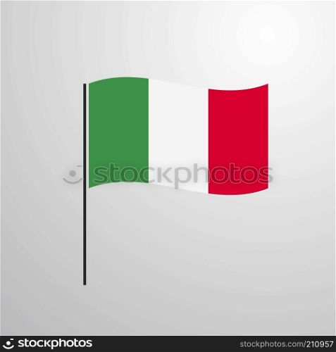 Italy waving Flag