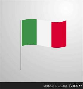 Italy waving Flag