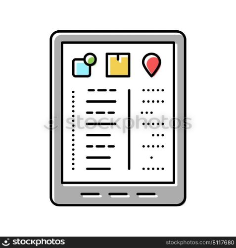 item list report color icon vector. item list report sign. isolated symbol illustration. item list report color icon vector illustration