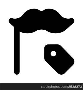 Item price tag of a Dandy mustache