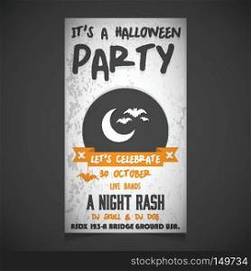 Its a Halloween party invitation card design vector