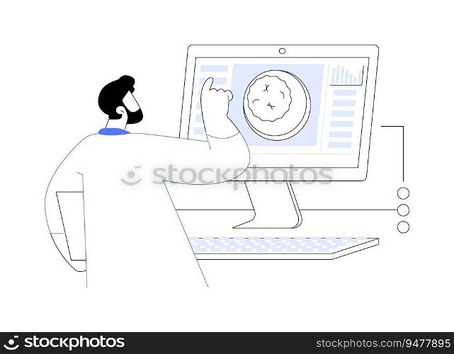 IVF embrio culture abstract concept vector illustration. Laboratory worker deals with IVF embryo culture, reproductive medicine and infertility, embryos cultured in incubators abstract metaphor.. IVF embrio culture abstract concept vector illustration.