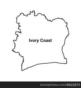 Ivory Coast map icon vector illustration symbol background