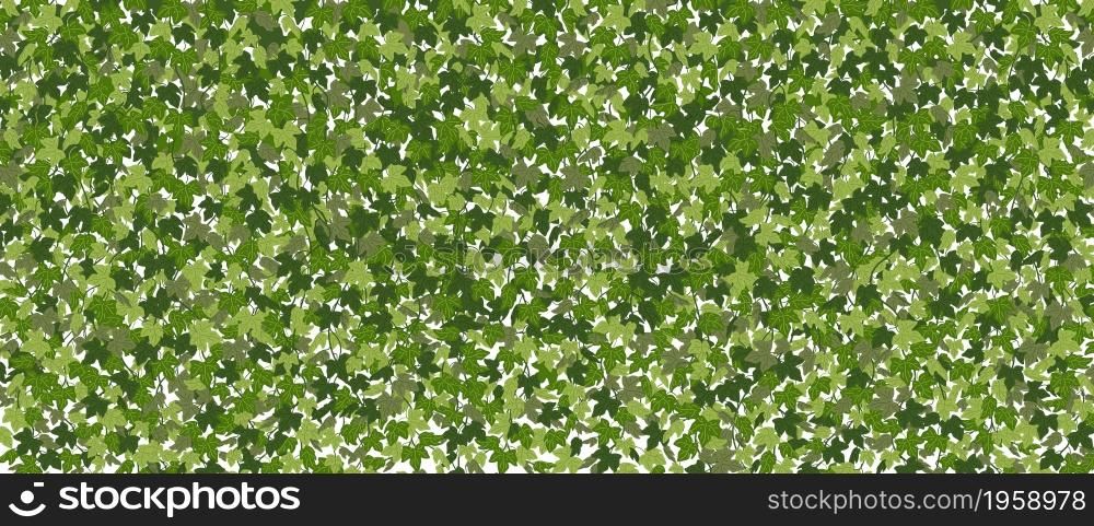 Ivy horizontal background, green creeper vines curtain. Vector illustration in flat cartoon style. Ivy horizontal background, green creeper vines curtain. Vector illustration in flat cartoon style.