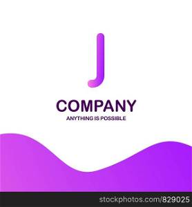 J company logo design with purple theme vector