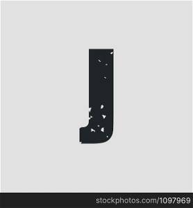 J letter grunge style simple design. Vector eps10