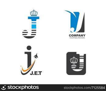 j letter illustration logo vector icon template