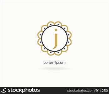 J letter logo design. Luxury letter j monogram. Hotel and boutique logo.
