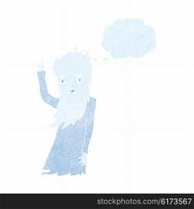 jack frost cartoon with thought bubble
