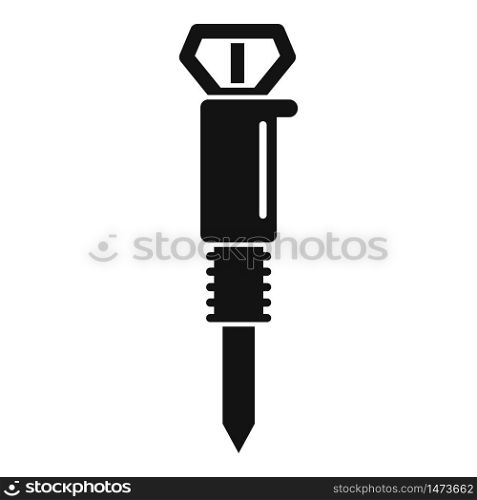 Jack hammer icon. Simple illustration of jack hammer vector icon for web design isolated on white background. Jack hammer icon, simple style