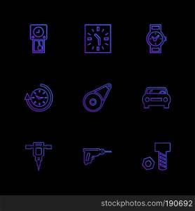 jack hammer , nut , bolt , Watch , time , clock , alaram , day , timers , icon, vector, design,  flat,  collection, style, creative,  icons , setting , gear , 