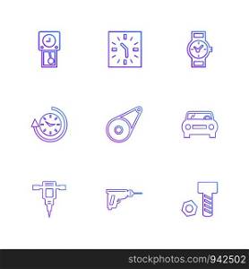 jack hammer , nut , bolt , Watch , time , clock , alaram , day , timers , icon, vector, design, flat, collection, style, creative, icons , setting , gear ,