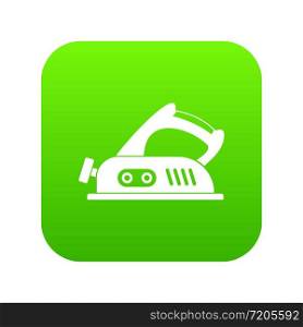 Jack plane icon digital green for any design isolated on white vector illustration. Jack plane icon digital green