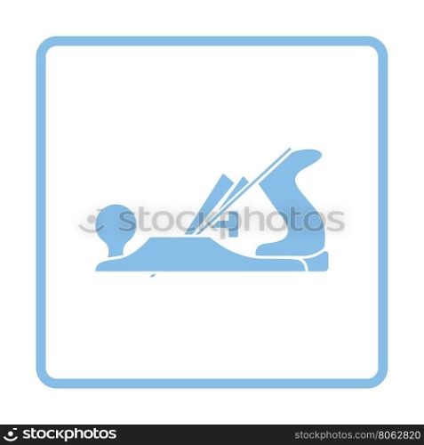 Jack-plane tool icon. Blue frame design. Vector illustration.