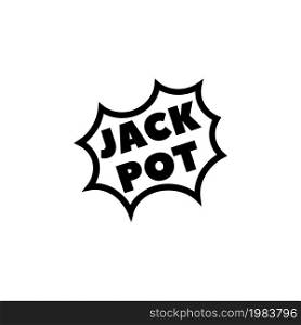Jack Pot Casino Game. Flat Vector Icon illustration. Simple black symbol on white background. Jack Pot Casino Game sign design template for web and mobile UI element. Jack Pot Casino Game Flat Vector Icon