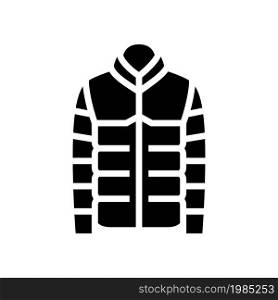 jacket clothing glyph icon vector. jacket clothing sign. isolated contour symbol black illustration. jacket clothing glyph icon vector illustration
