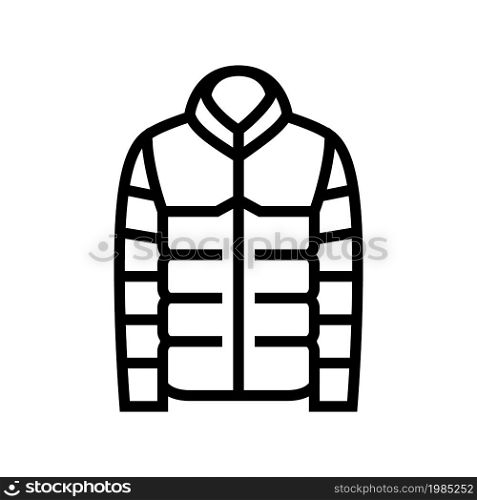 jacket clothing line icon vector. jacket clothing sign. isolated contour symbol black illustration. jacket clothing line icon vector illustration
