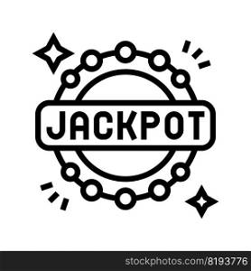 jackpot slot game line icon vector. jackpot slot game sign. isolated contour symbol black illustration. jackpot slot game line icon vector illustration