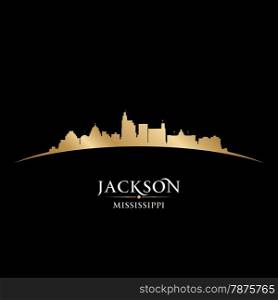 Jackson Mississippi city skyline silhouette. Vector illustration