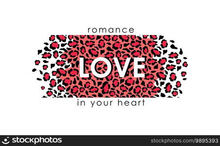 Jaguar skin romance love in you heart background. Tracery spots with red puma camouflage outlines in white leopard vector color scheme.. Jaguar skin romance love in you heart background. Tracery spots with red puma camouflage outlines in white leopard.