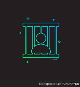 jail prison locked icon vector design