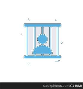 jail prison locked icon vector design