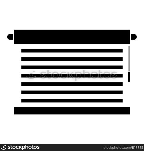 Jalousie Metal window jalousie for office Louvers icon black color vector illustration flat style simple image