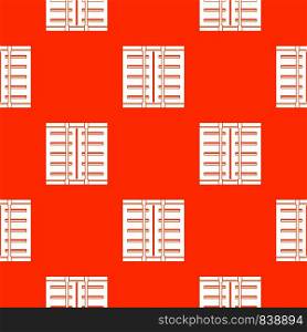 Jalousie pattern repeat seamless in orange color for any design. Vector geometric illustration. Jalousie pattern seamless