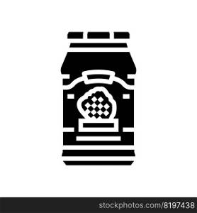jam blackberry glyph icon vector. jam blackberry sign. isolated symbol illustration. jam blackberry glyph icon vector illustration