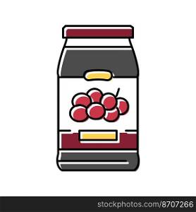 jam grape color icon vector. jam grape sign. isolated symbol illustration. jam grape color icon vector illustration