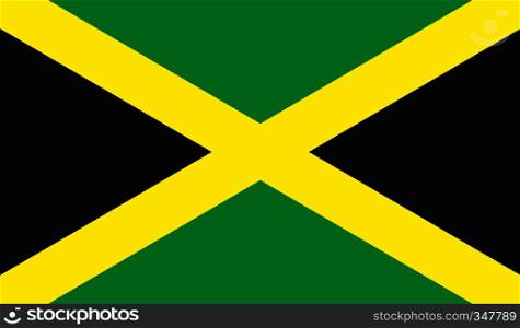 Jamaica flag image for any design in simple style. Jamaica flag image