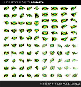 Jamaica flag, vector illustration. Jamaica flag, vector illustration on a white background. Big set