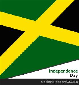 Jamaica independence day with flag vector illustration for web. Jamaica independence day