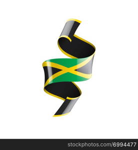 Jamaica national flag, vector illustration on a white background. Jamaica flag, vector illustration on a white background