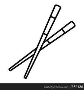 Japan chopsticks icon. Outline japan chopsticks vector icon for web design isolated on white background. Japan chopsticks icon, outline style
