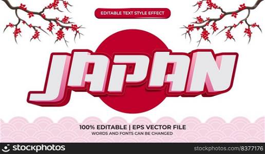 Japan editable text effect with asian type style and bold font concept use for brand label and logo. Text effect template
