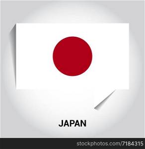 Japan flag design vector