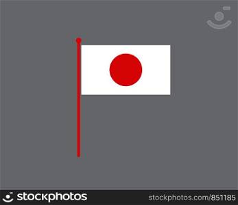japan flag icon logo vector illustration