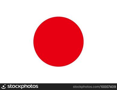 Japan flag. Icon of japan national. Japanese button. Official japanese texture with red dot on white background. Shiny banner for tokyo. Design of emblem for country and language. Vector.. Japan flag. Icon of japan national. Japanese button. Official japanese texture with red dot on white background. Shiny banner for tokyo. Design of emblem for country and language. Vector