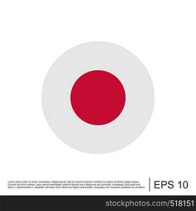 Japan Flag Icon Template