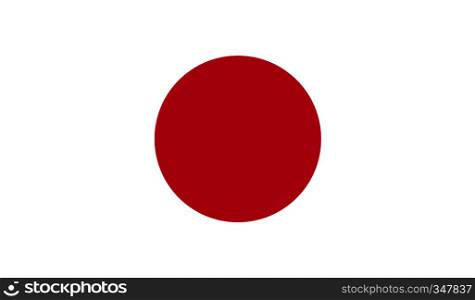 Japan flag image for any design in simple style. Japan flag image