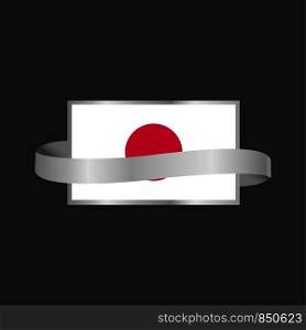 Japan flag Ribbon banner design