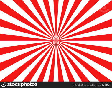 Japan flag. Sun japanese pattern. Red-white sunrise background. Asian kamikaze texture. Tokyo sunlight. National japanese background. Sunburst pattern. Vector.