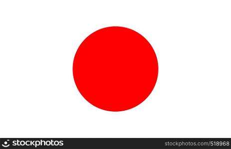 Japan flag vector illustration close up background. Japan flag vector illustration