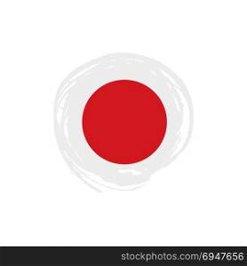 Japan flag, vector illustration. Japan flag, vector illustration on a white background