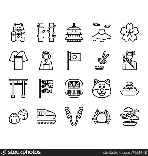 Japan icon and symbol set