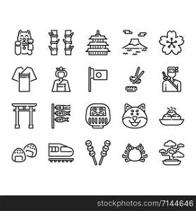 Japan icon and symbol set