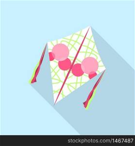 Japan kite icon. Flat illustration of japan kite vector icon for web design. Japan kite icon, flat style